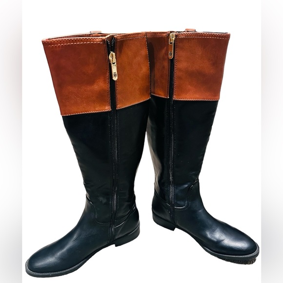 🆕Tommy Hilfiger Wide Calf Riding Boots leather boots - Picture 3 of 15